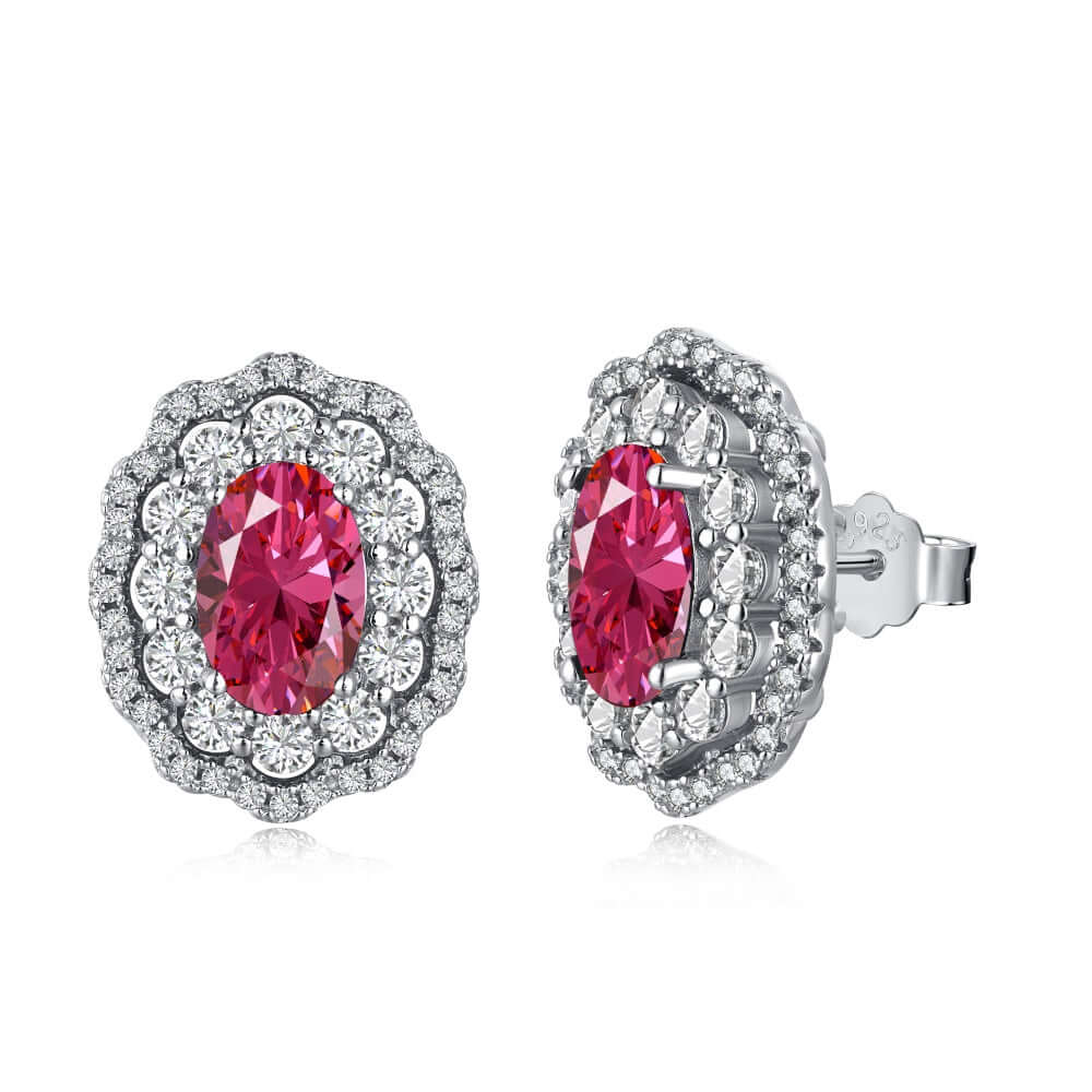 pink Classic Cubic Zirconia Earrings