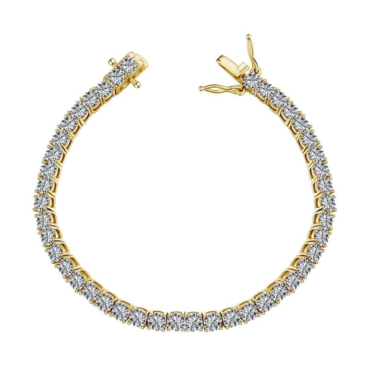 gold Cubic Zirconia Tennis Bracelet