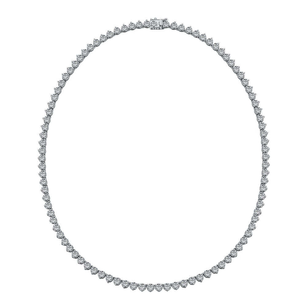 Silver Cubic Zirconia Tennis Necklace