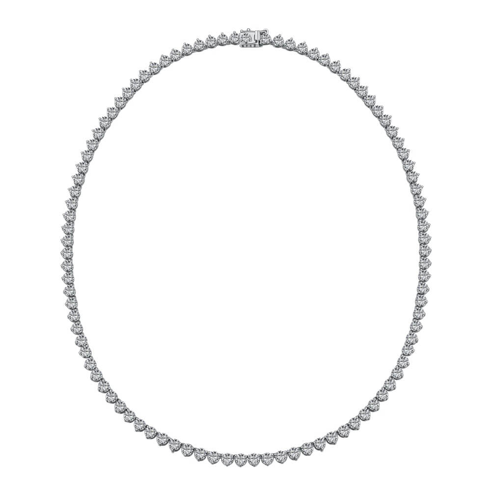 Silver Cubic Zirconia Tennis Necklace