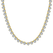 Gold Cubic Zirconia Tennis Necklace