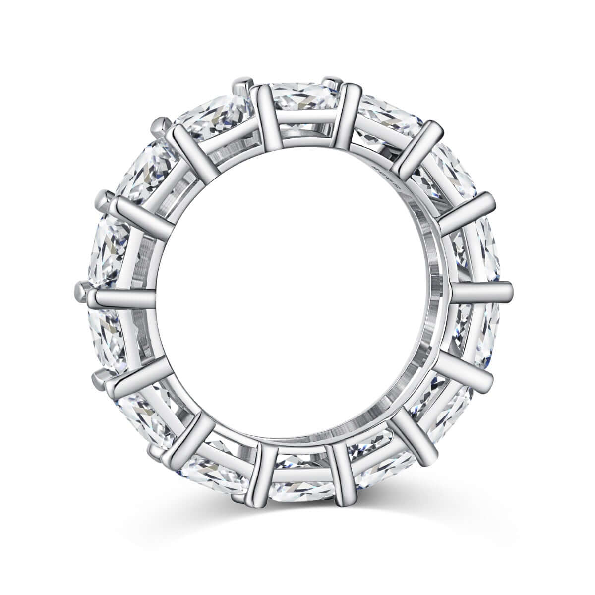 princess cut cubic zirconia eternity ring