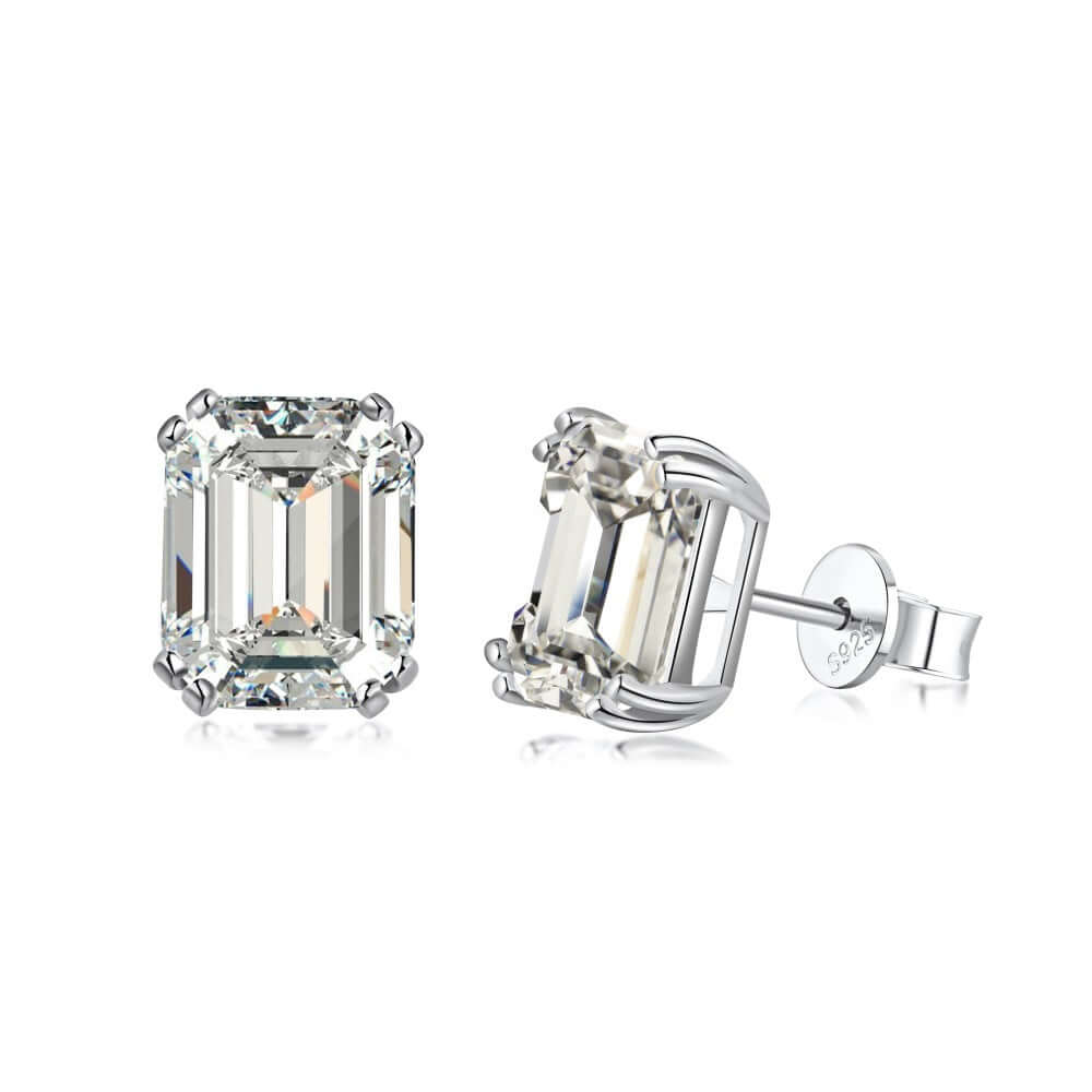 Asscher Cut cubic zirconia earrings