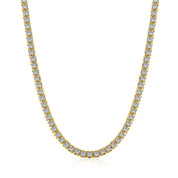 Gold Cubic Zirconia Tennis Necklace