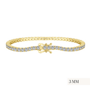 The Petite Luxxe Tenné Gold Bracelet in 3MM