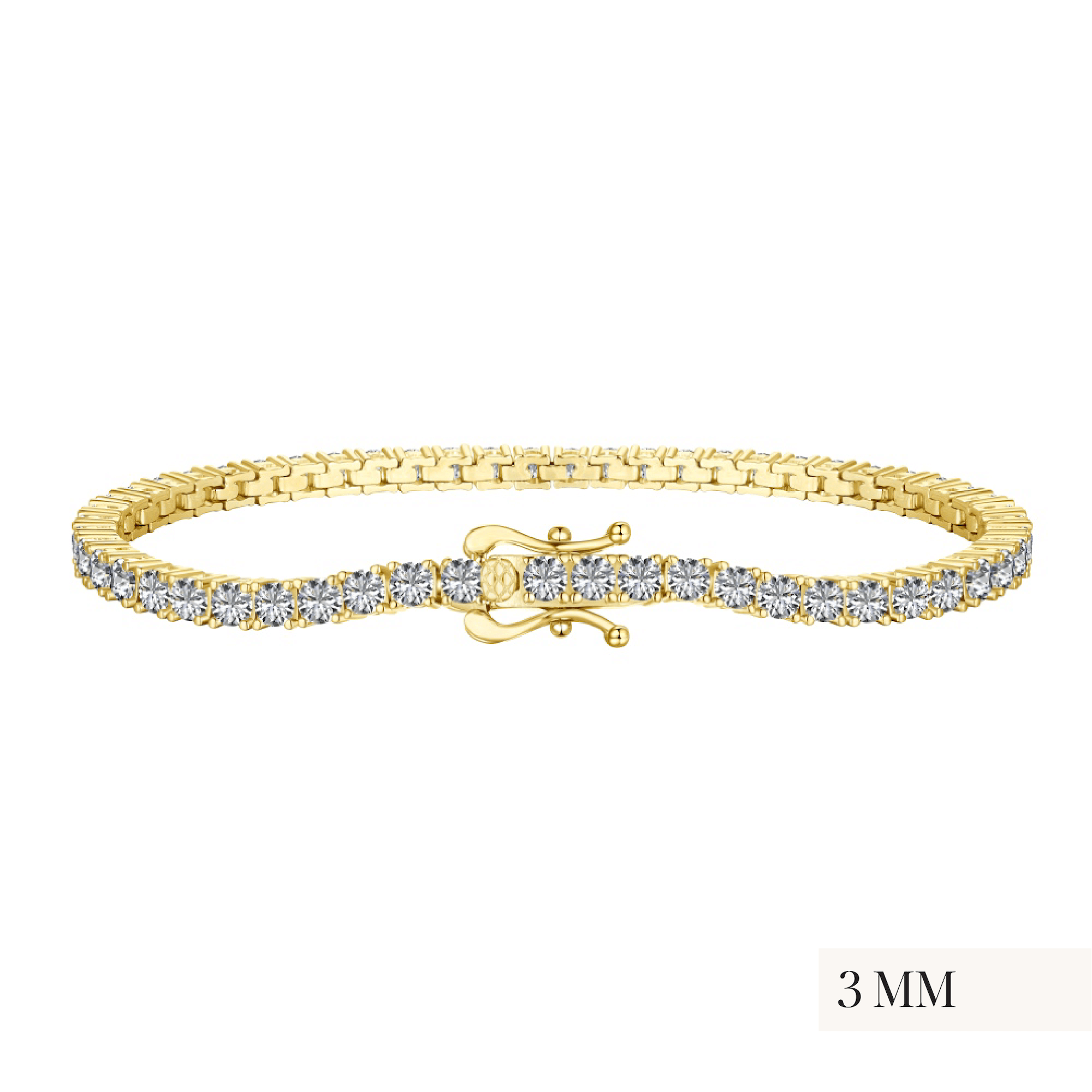 The Petite Luxxe Tenné Gold Bracelet in 3MM