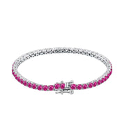 Pink Cubic Zirconia Tennis Bracelet