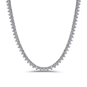 The Soleil Moissanite Necklace in Pure Sterling Silver