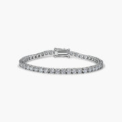 The Tennis Bracelet 3MM Moissanite in Sterling Silver