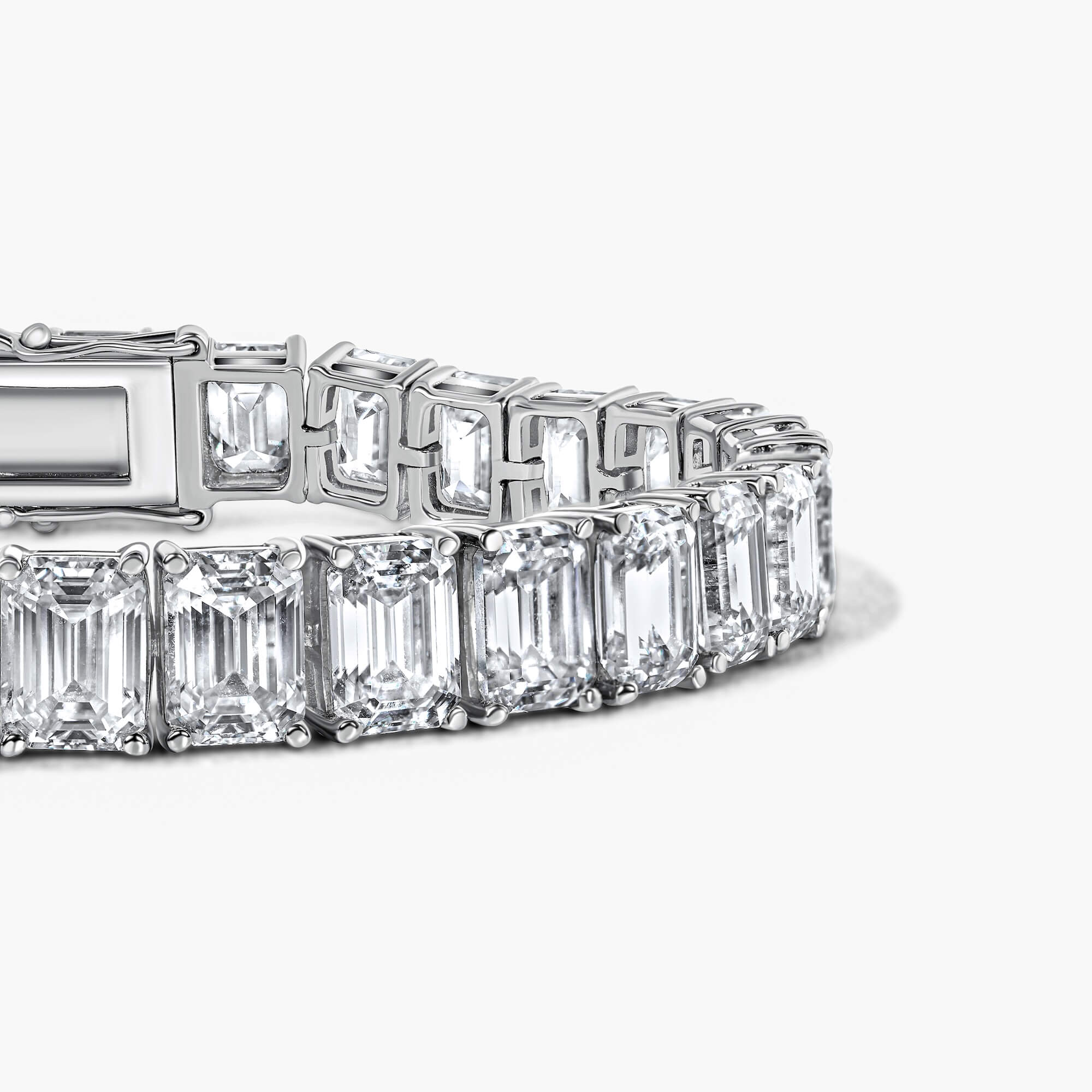 emerald-cut moissanite bracelet