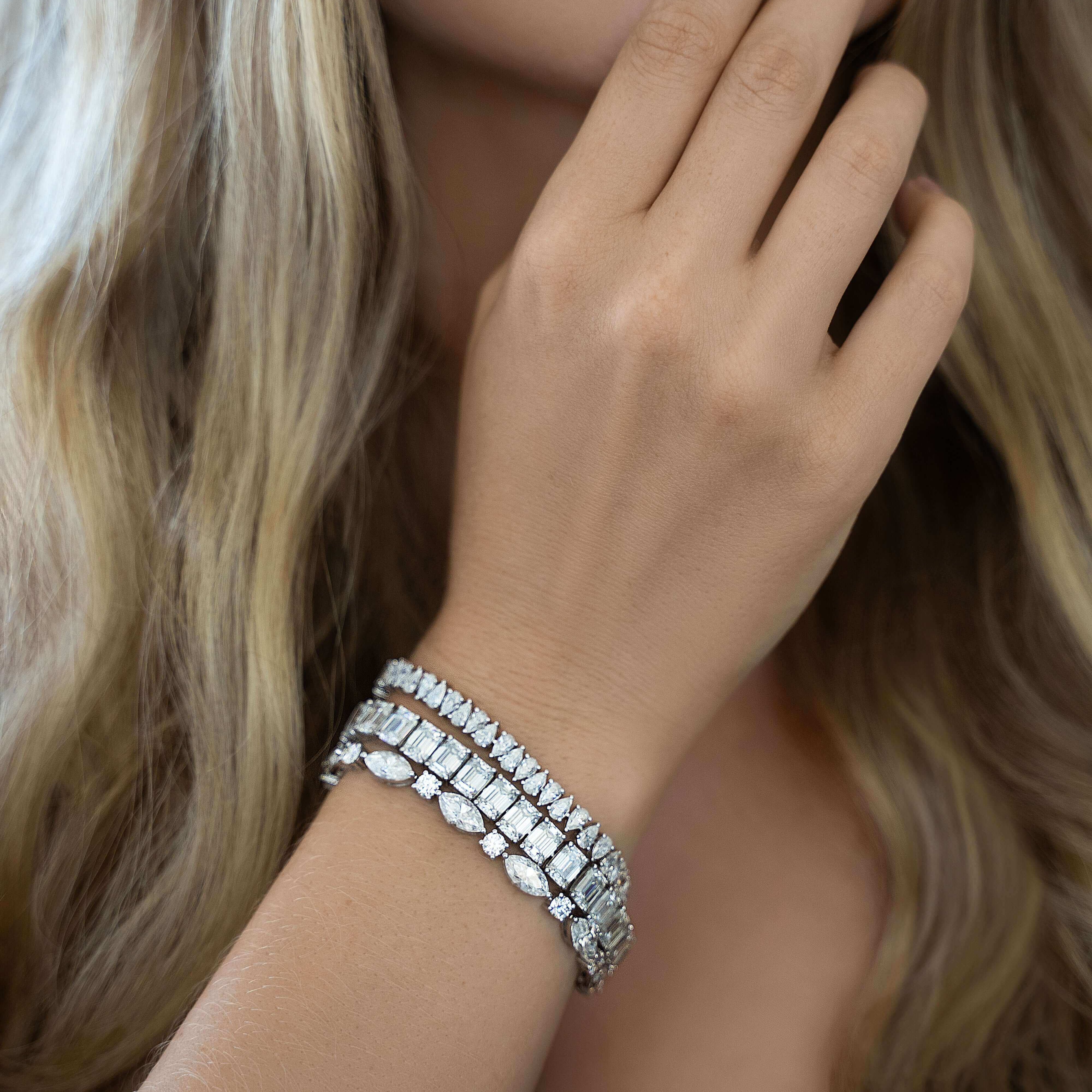 Diamond-free statement bracelet styled on wrist — The Alaia Bracelet by VH.