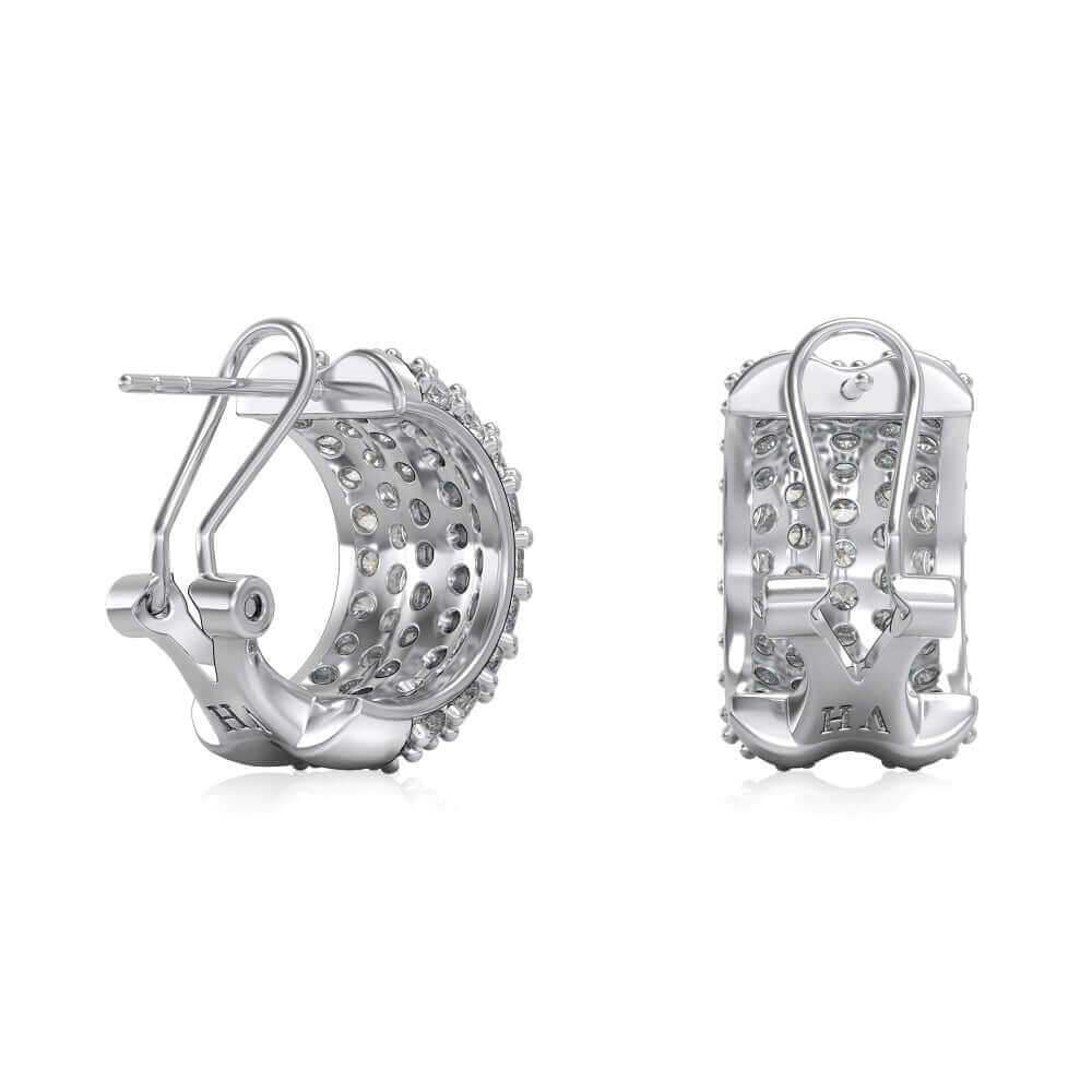 Fine jewelry craftsmanship detail — The Amira Earrings with precision-set stones.