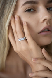 Fine jewelry craftsmanship detail — The Daliah Ring in pure sterling silver by Viviana Halil.