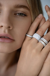 The Daliah Ring by Viviana Halil — diamond-free double eternity band in sterling silver.