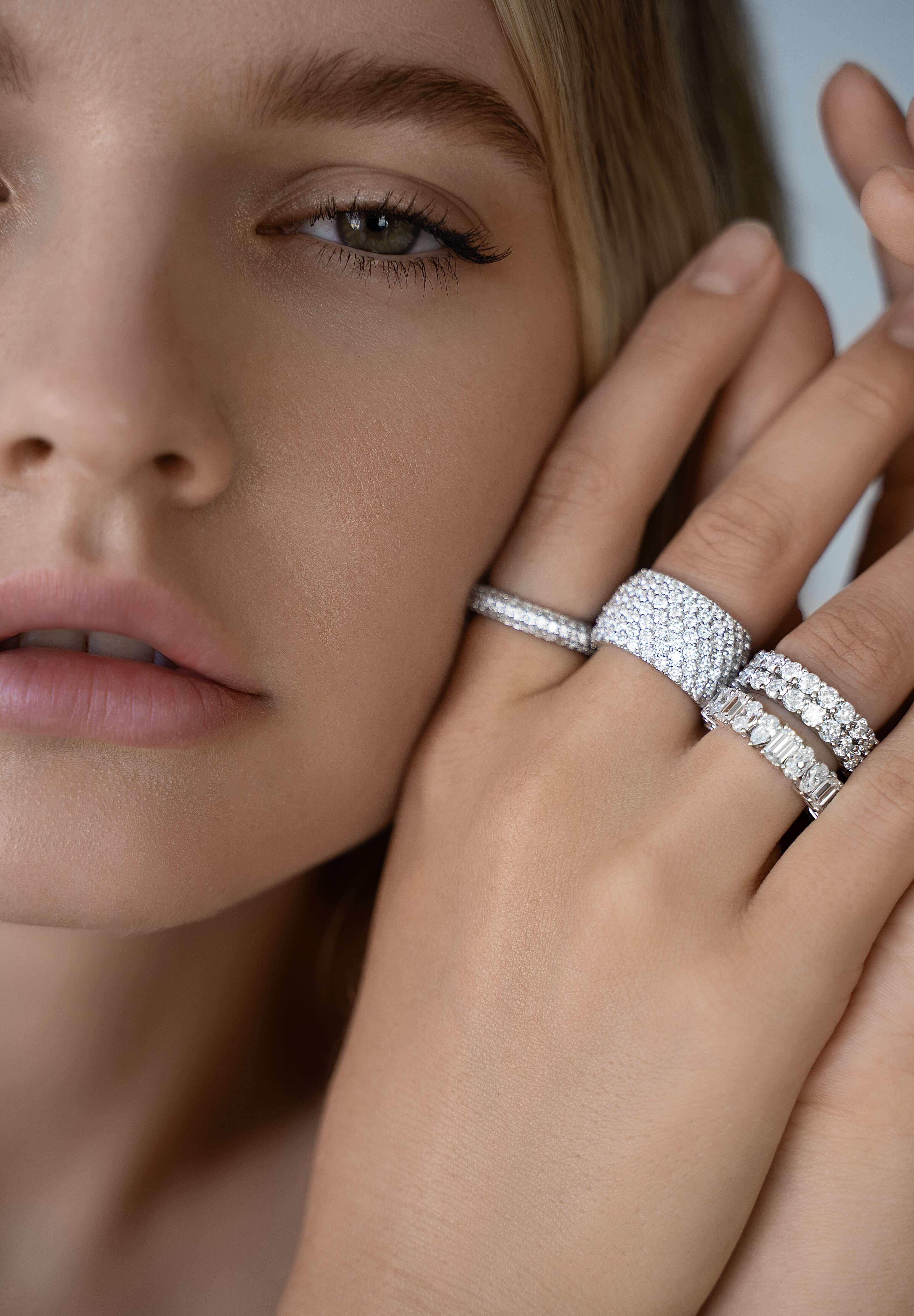 The Daliah Ring by Viviana Halil — diamond-free double eternity band in sterling silver.