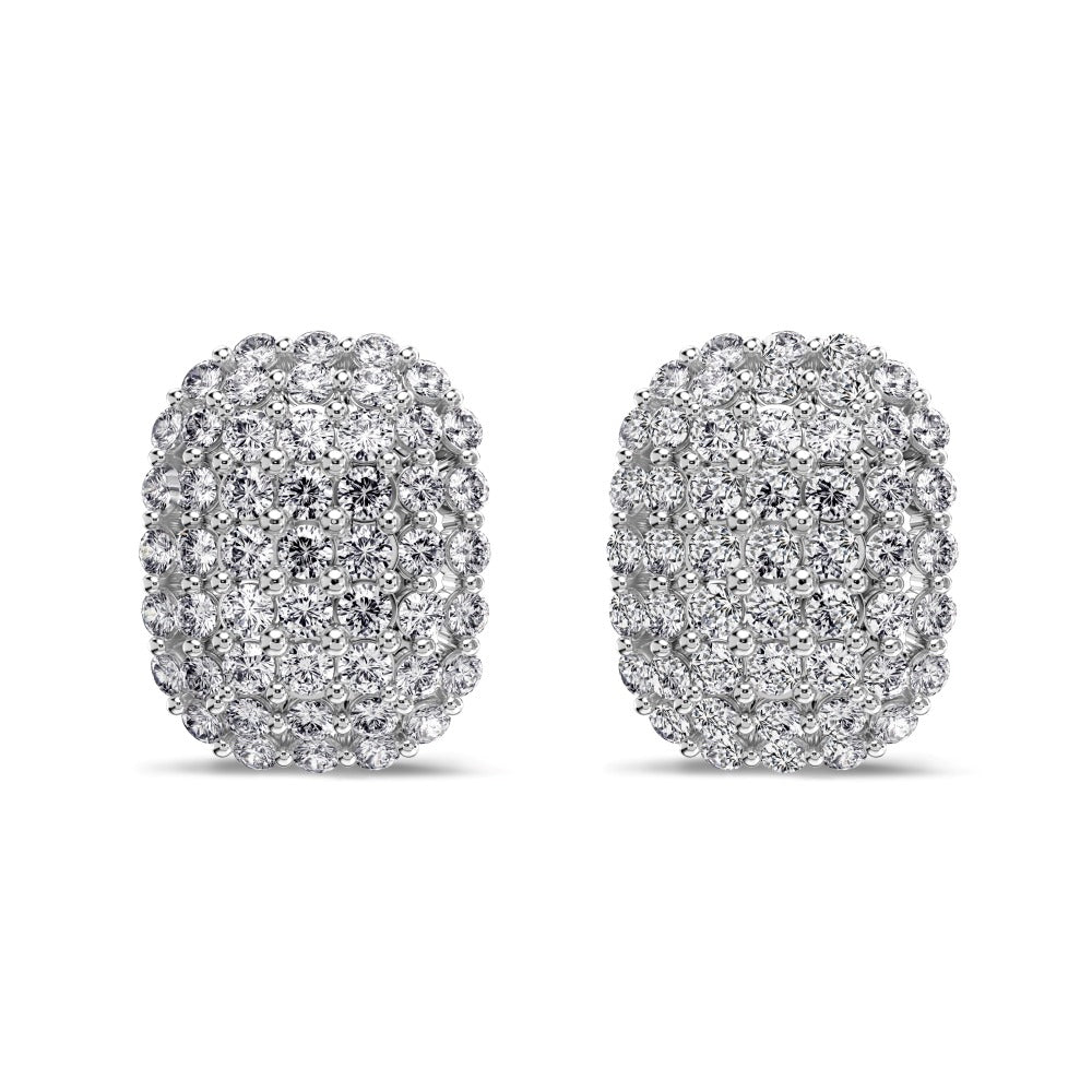 The Edith Earrings by Viviana Halil – oval diamond simulant stud earrings