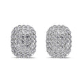 The Edith Earrings Pavé Oval Stud Earrings in Sterling Silver by Viviana Halil