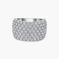 The Esmé Wide Pavé Dome Moissanite Band Ring in 925 Silver by Viviana Halil
