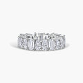 The Gemma Ring Mixed Shape Moissanite Eternity Band in Sterling Silver by Viviana Halil