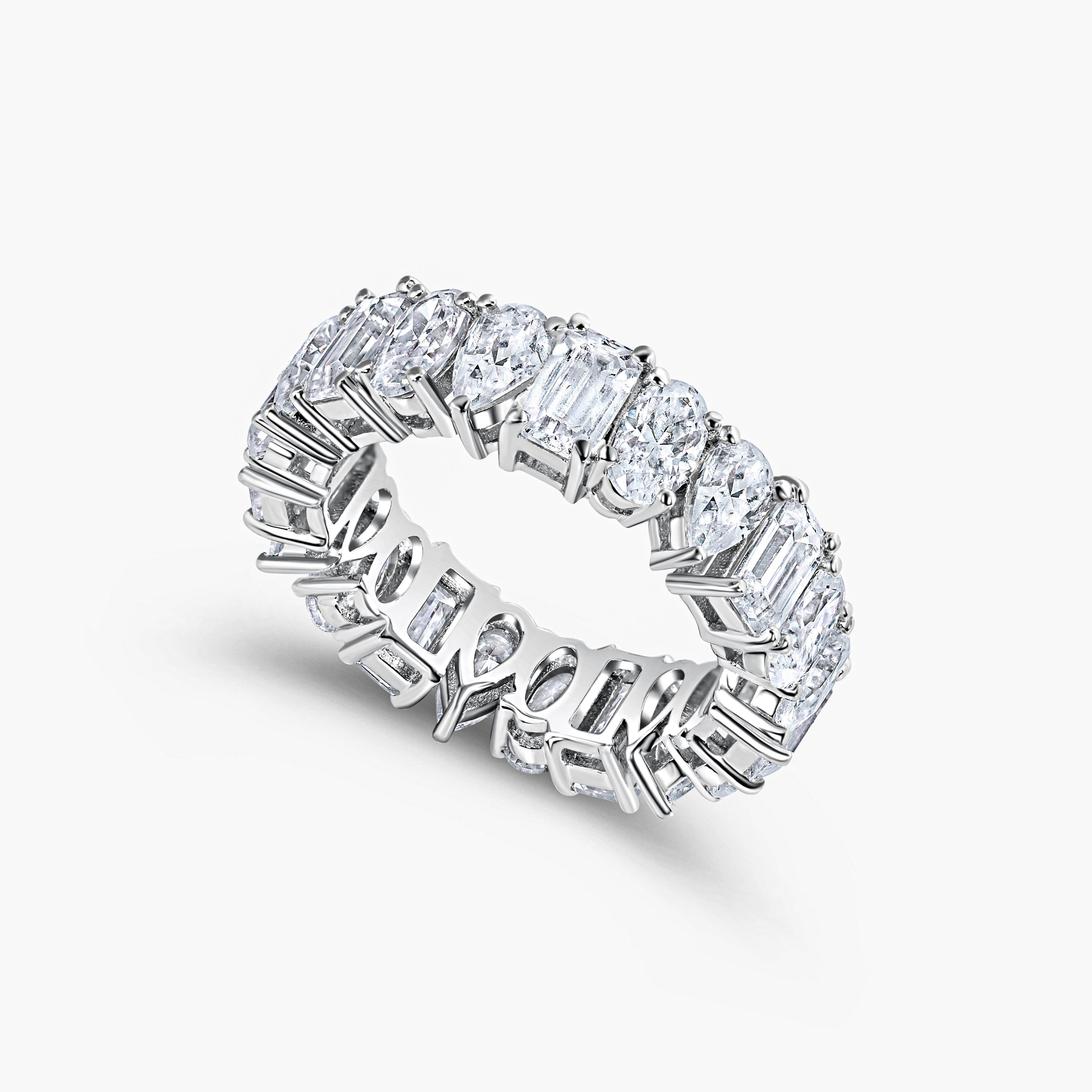 The Gemma Ring statement ring crafted in pure sterling silver with diamond-free brilliance by Viviana Halil.