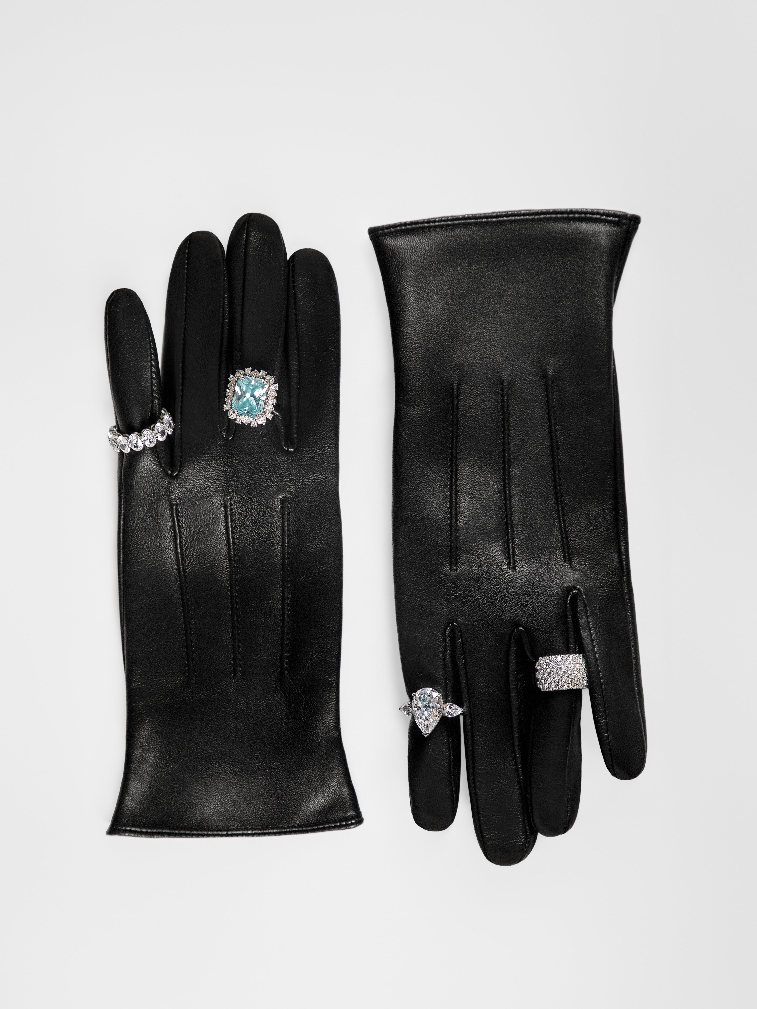 Editorial image of The Georgina Ring — high-fashion statement jewelry by Viviana Halil.