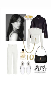 Viviana Halil Kylie Ring diamond-free fine jewelry piece lifestyle collage. 