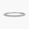 The Maeve 3-Row Moissanite Pavé Bangle Bracelet in Silver by Viviana Halil