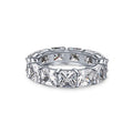 The Mia Princess-cut Eternity Band in Sterling Silver by Viviana Halil