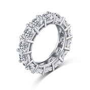Luxury sterling silver princess cut eternity ring by Viviana Halil