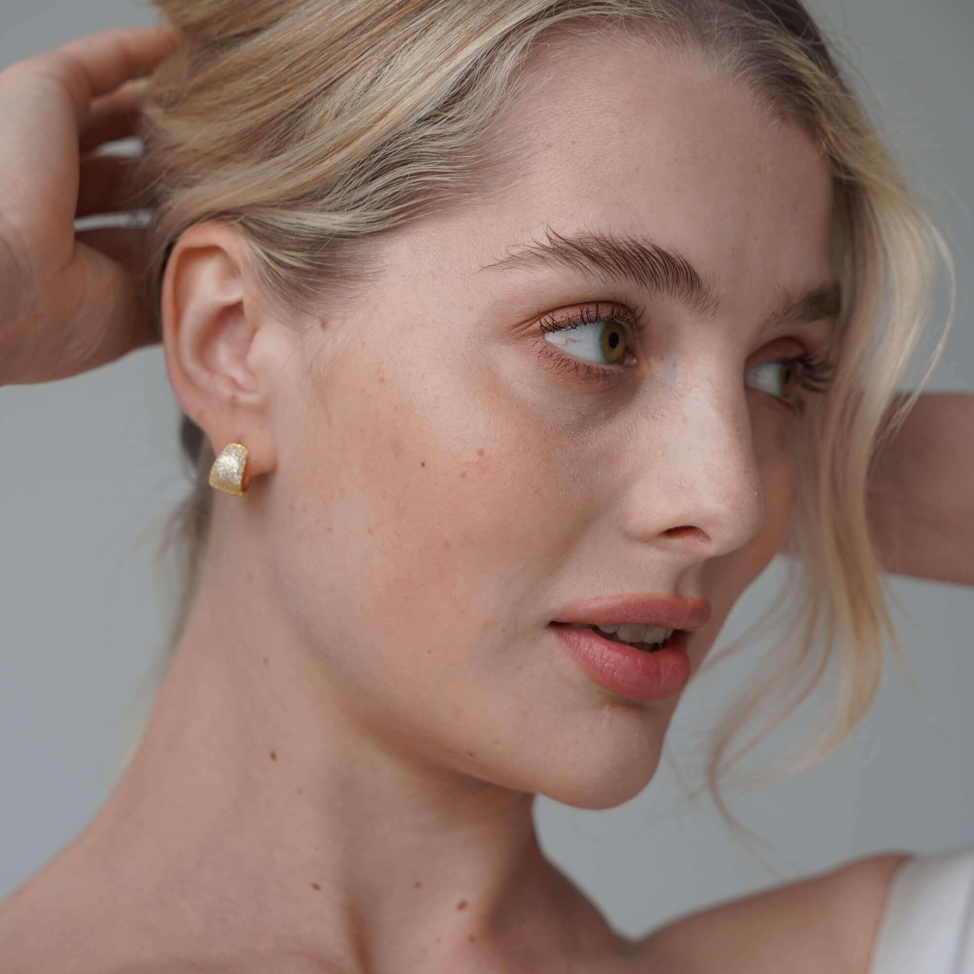 The Natalya Earrings 18k gold statement earrings by Viviana Halil
