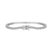 The Petite luxxe tenne cubic zirconia sterling silver tennis bracelet by Viviana Halil.