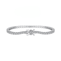 The Petite luxxe tenné cubic zirconia sterling silver tennis bracelet by Viviana Halil.