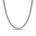 The Soleil 3-Prong Moissanite Tennis Necklace in Sterling Silver by Viviana Halil