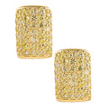 The Audrey Micropavé Huggie Earrings in 18k Gold Vermeil by Viviana Halil