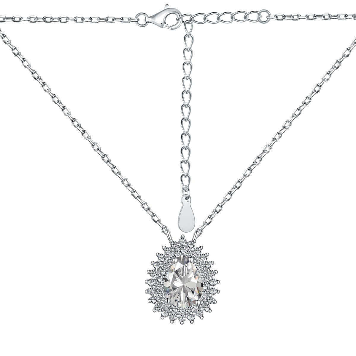 Celine Necklace sterling silver diamond alternative jewelry by Viviana Halil 