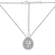 Celine Necklace sterling silver diamond alternative jewelry by Viviana Halil 