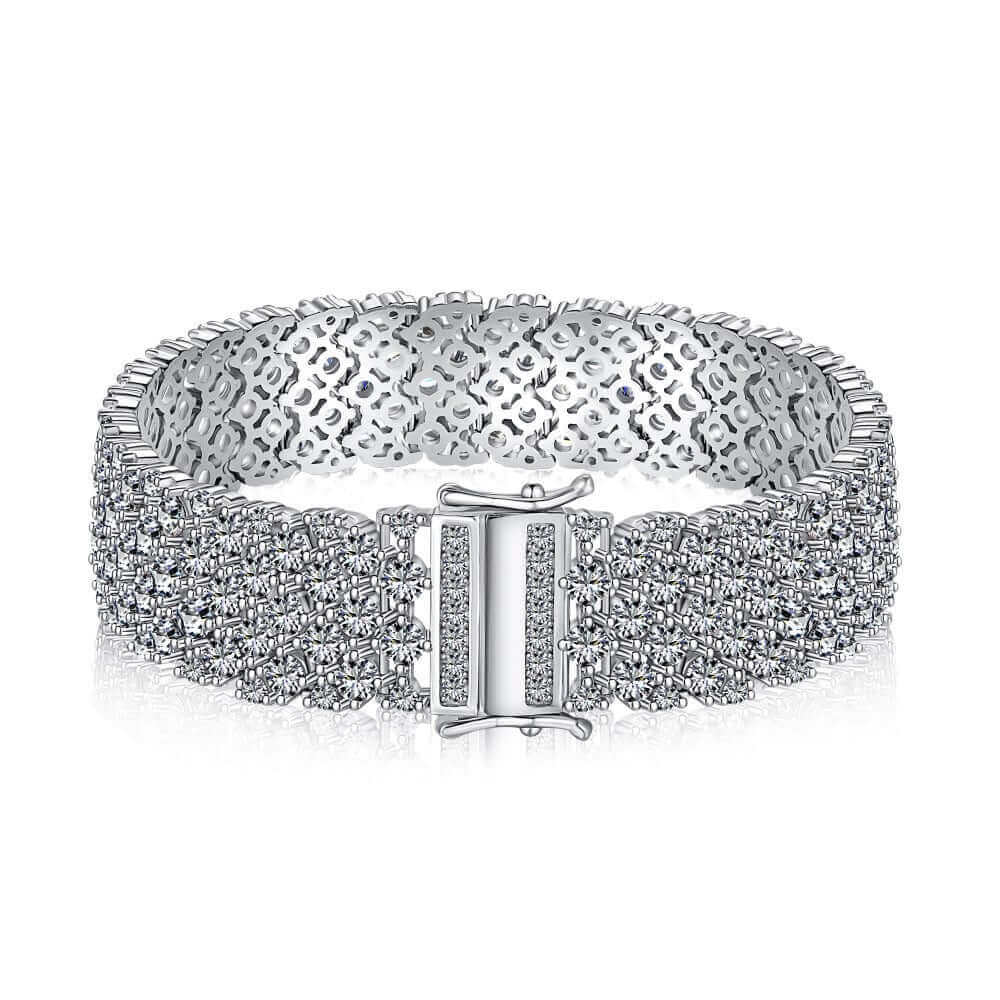 Viviana Halil Chiara Bracelet wide mesh statement design by Viviana Halil