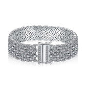 Viviana Halil Chiara Bracelet wide mesh statement design by Viviana Halil