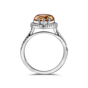 The Eloise ring luxury champagne moissanite set in solid sterling silver by Viviana Halil

