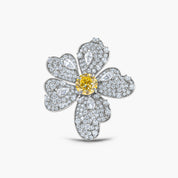 The Flower Ring featured in Vogue sculptural jewelry by Viviana Halil in beverly hills. 