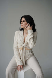 bold cocktail ring set with diamond simulant by Viviana Halil