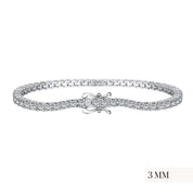 Sterling silver tennis bracelet with diamond-like sparkle by Viviana Halil 

