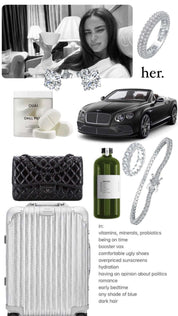 The petite luxxe tenne diamond simulant sterling silver tennis bracelet fashion collage by VH. 