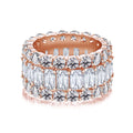 The Sephora 18k Rose Gold Vermeil Emerald-Cut Eternity Ring by Viviana Halil 
