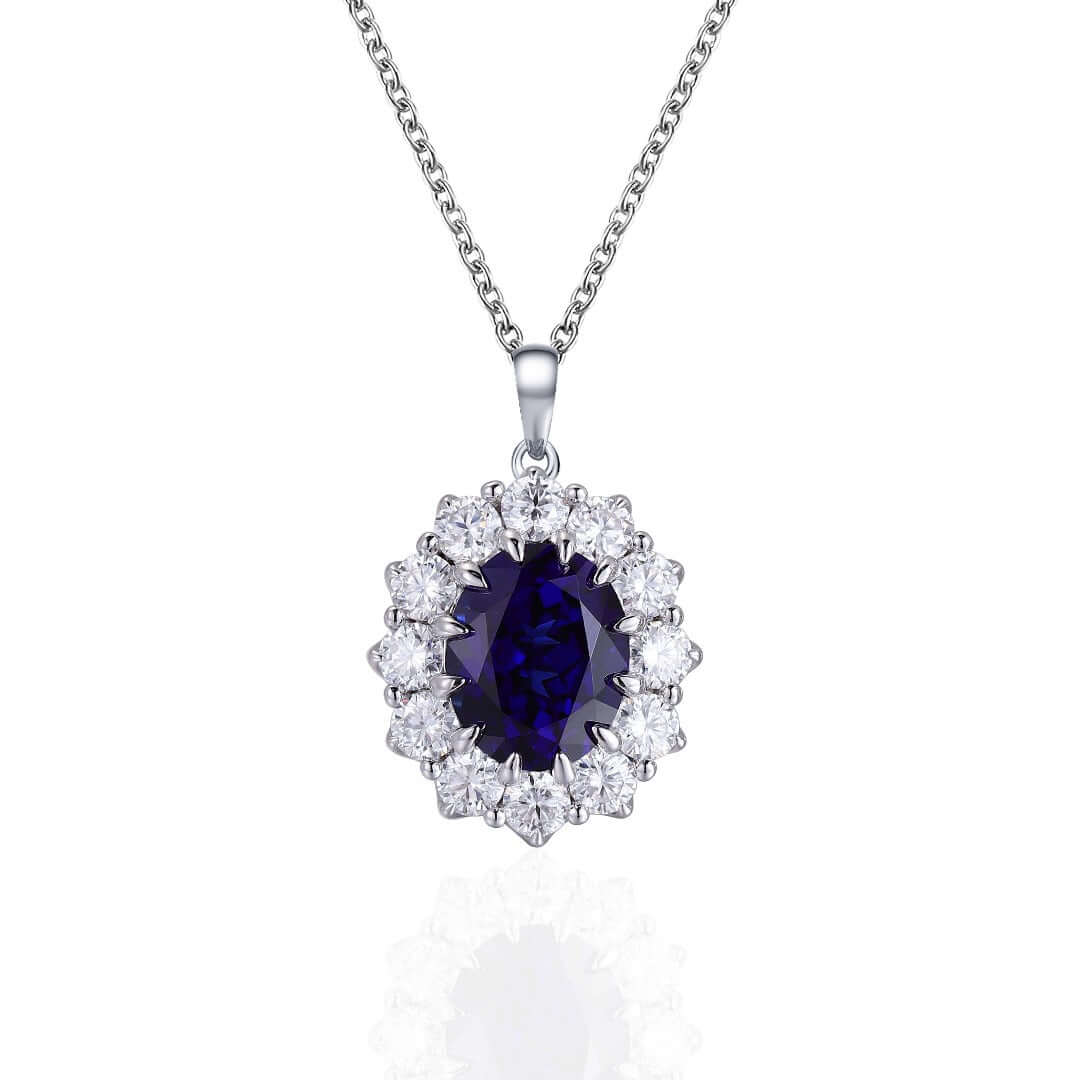 The Yahara Necklace in Lab Blue Sapphire