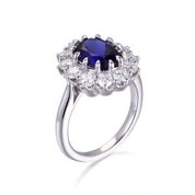 The Yahara Ring in Lab Blue Sapphire