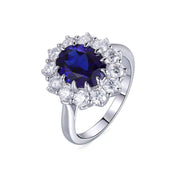 The Yahara Ring in Lab Blue Sapphire