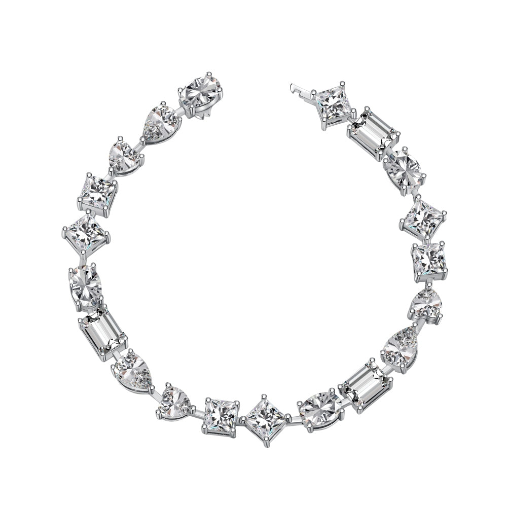 cubic zirconia silver bracelet