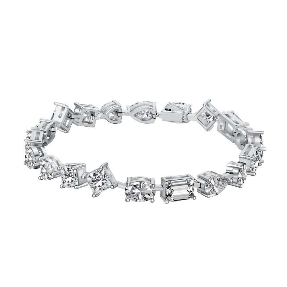 cubic zirconia silver bracelet