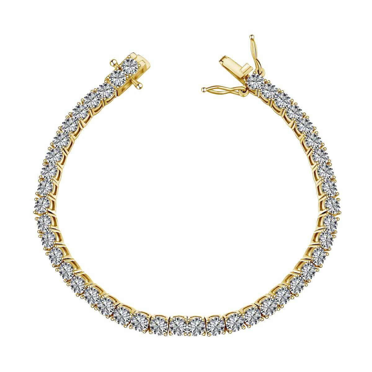 18k Gold Cubic Zirconia Tennis Bracelet by Viviana Halil